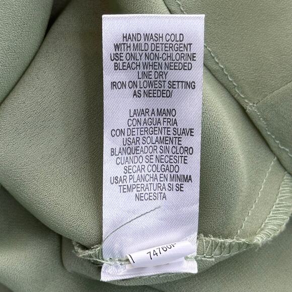 NWT Studio One Green Floral Chiffon Dress Cottagecore Womens Petite Size 12P Y2K - Picture 11 of 12